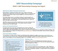 2007 RRUC Stewardship Campaign